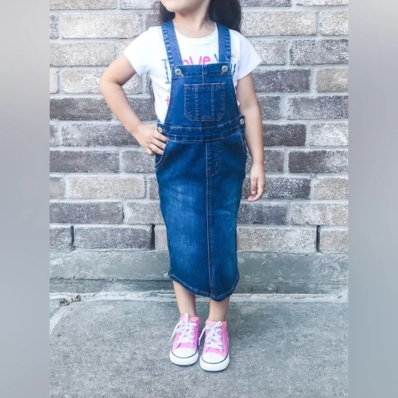 Dresses Girls Denimjean Overall Dress Jumper Poshmark